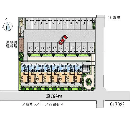 ★手数料０円★館林市成島町　月極駐車場（LP）